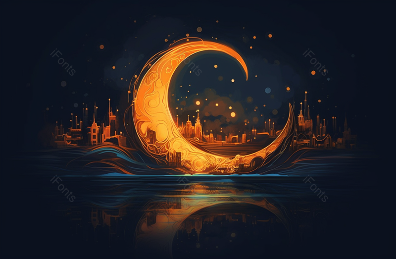 中秋节中国风山水凉亭月亮城市背景,插画/手绘图,插画/手绘图库,插画/手绘图下载,插画/手绘